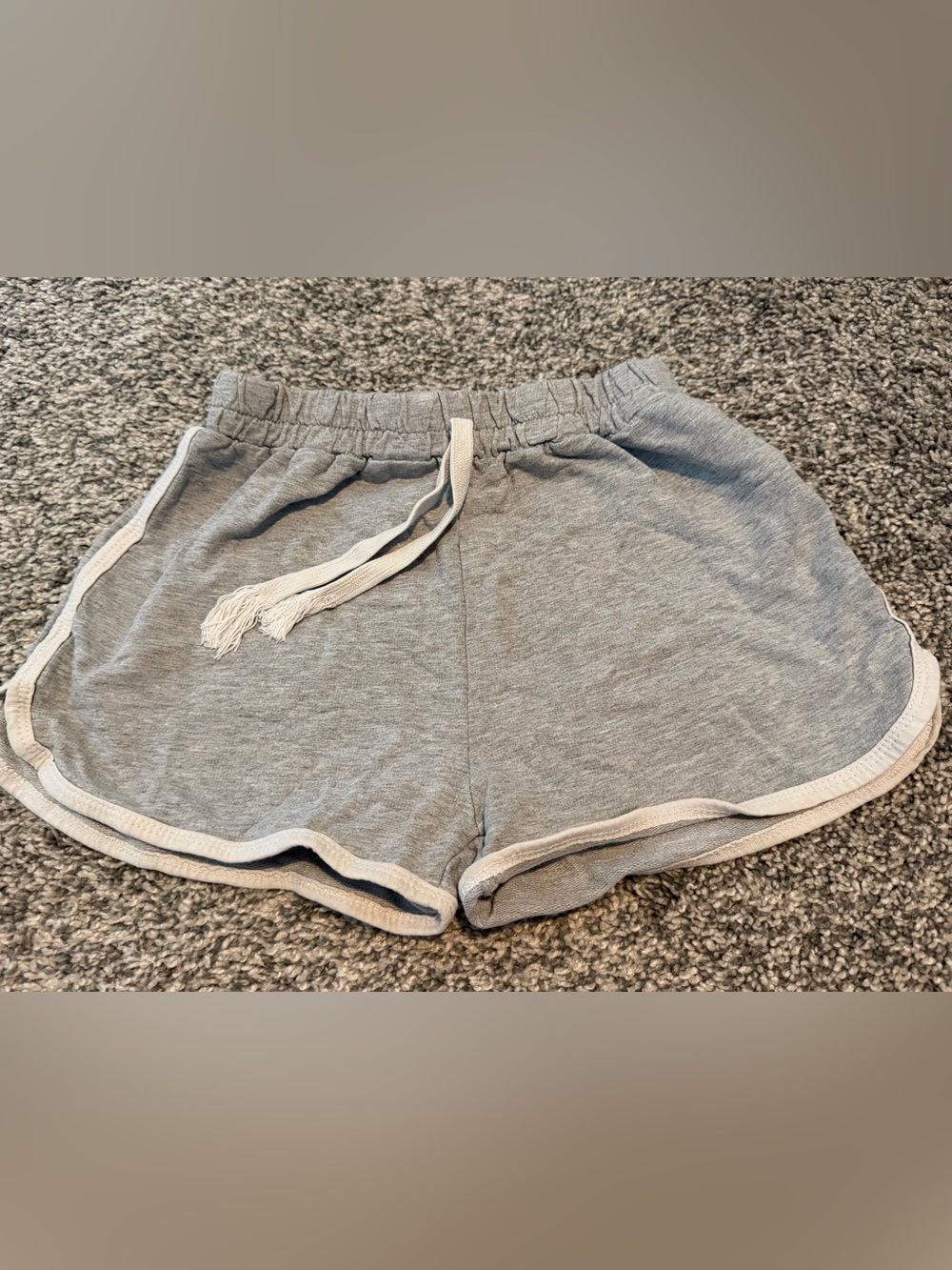 Girls Gray Drawstring Lounge Shorts Size 4